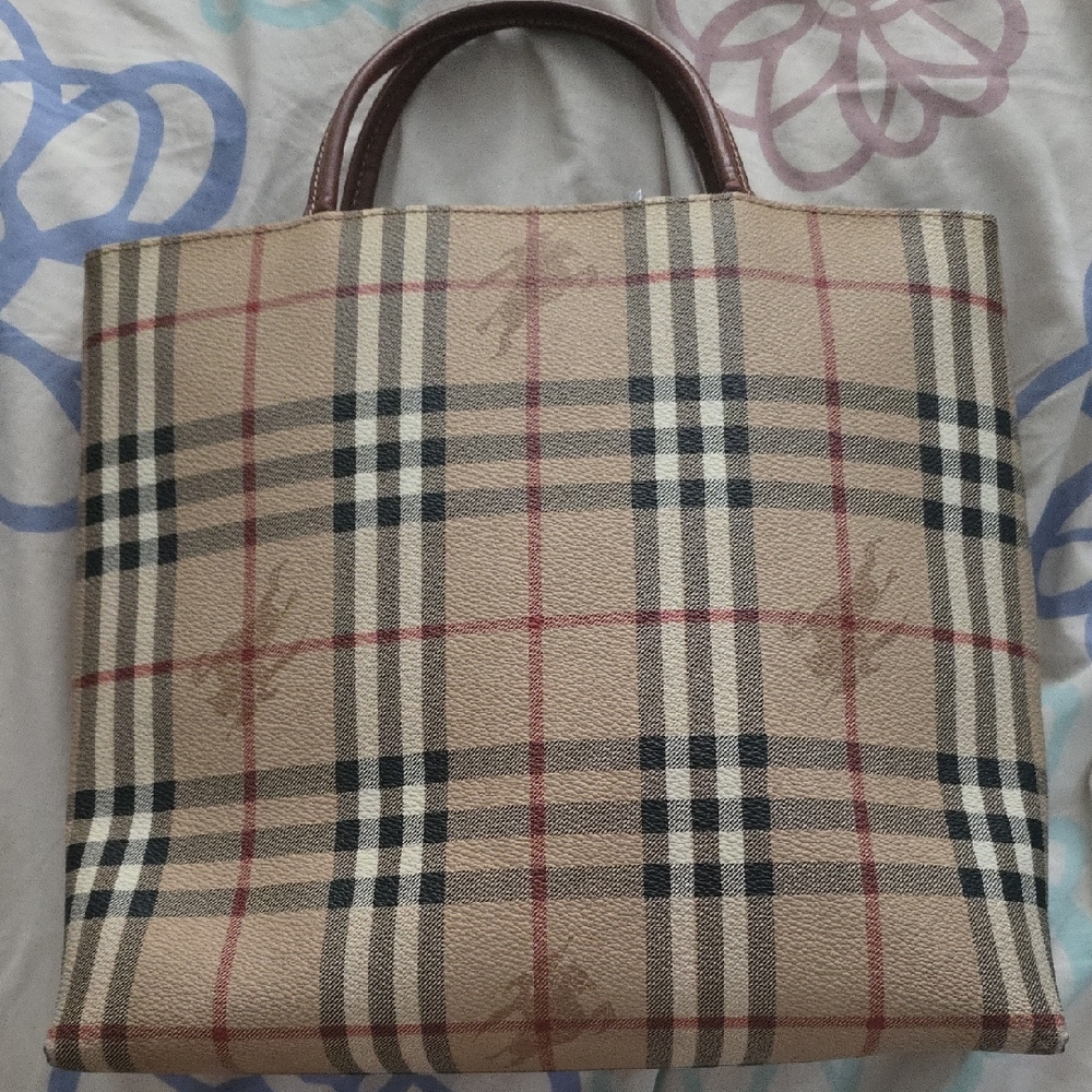 Burberry Haymarket Check Pattern Handbag